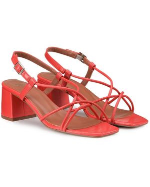 La Redoute Sandalias de piel tacón ancho - Verde