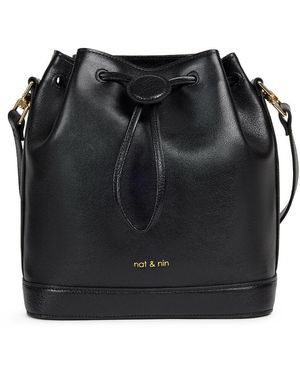 Nat & Nin Bolso Bucket De Piel Norah. Talla. Color - Negro