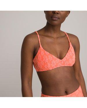 La Redoute Sujetador Forma Triángulo, Tejido De Rizo. Talla. Color - Rojo