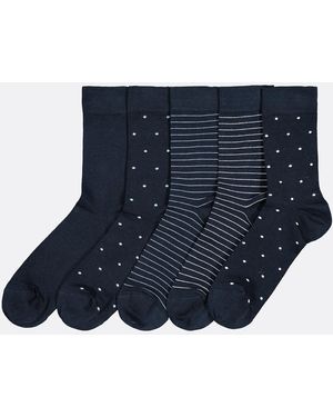 La Redoute Lote de 5 pares de calcetines altos - Azul