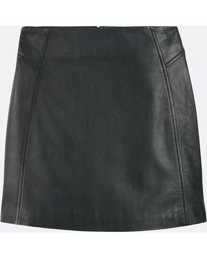 La Redoute Falda Recta De Piel, Corta. Talla. Color - Negro
