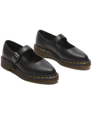 Dr. Martens Bailarinas Babies De Piel Virginia, Elphie Mary Jane. Talla. Color - Negro