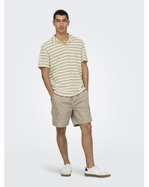 Only & Sons Polo de punto a rayas - Neutro