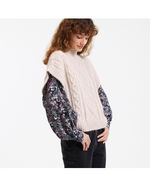 La Redoute Jersey con cuello vuelto de punto grueso - Neutro