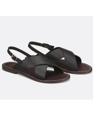 La Redoute Sandalias de piel lisa, Signature LAURINE - Negro