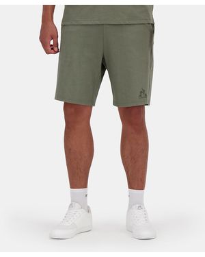 Le Coq Sportif Pantalón corto deportivo con logotipo tono sobre tono - Verde