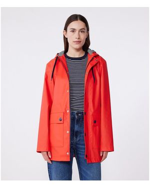 Petit Bateau Icónico Impermeable Con Capucha. Talla. Color - Rojo