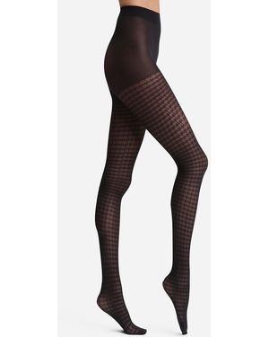 DIM Medias STYLE Pied de Poule - Negro