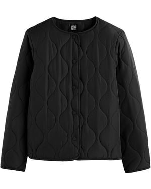La Redoute Chaqueta Acolchada Ligera Recta Con Botones De Presión. Talla. Color - Negro