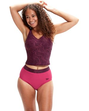 Speedo Parte De Arriba De Tankini Endurance. Talla. Color - Rojo