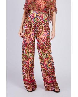 Rene' Derhy Pantalones anchos estampados DARJEELING - Rojo