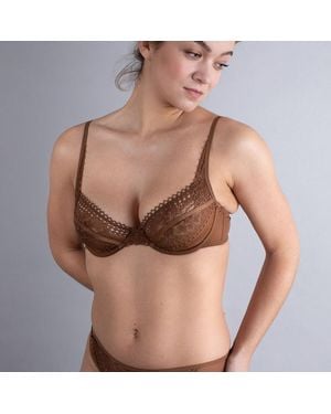 SCANDALE ECO LINGERIE Sujetador corbeille de tejido orgánico Sensual - Marrón