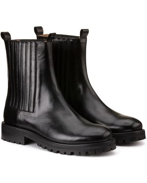 La Redoute Botines De Piel Con Suela Dentada Signature Brunelle. Talla. Color - Negro