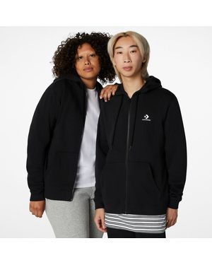 Converse Sudadera con cremallera y capucha - Negro