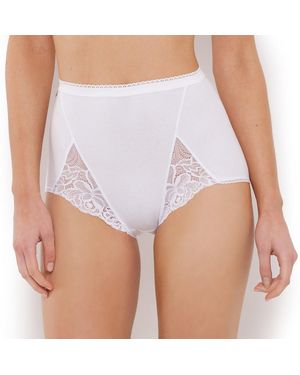 Playtex Lote De 2 Bragas Maxi De Algodón Y Encaje. Talla. Color - Blanco