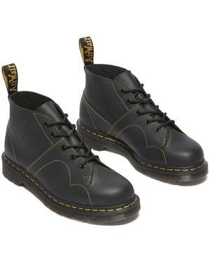 Dr. Martens Botas de piel Greasy, Church Monkey - Negro