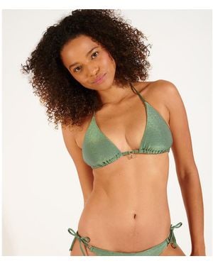 Banana Moon Sujetador de bikini de triangulo Rico Seaglitter - Verde