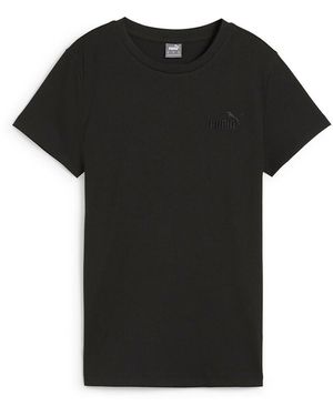 PUMA Camiseta de canalé Essentials Elevated - Negro