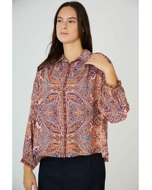 See U Soon Camisa estampada con cuello camisero - Rojo