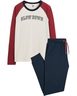La Redoute Pijama de manga larga - Azul