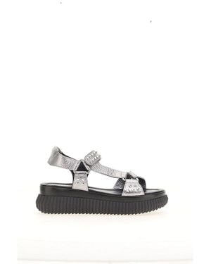 Mjus Sandalias de piel con plataforma - Blanco