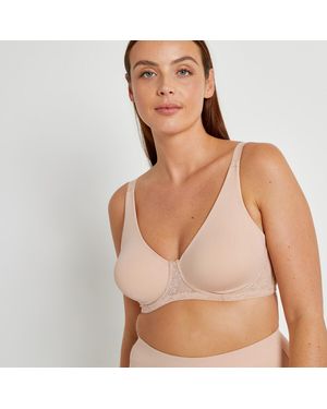 LA REDOUTE COLLECTIONS PLUS Sujetador reductor microfibra y encaje - Neutro