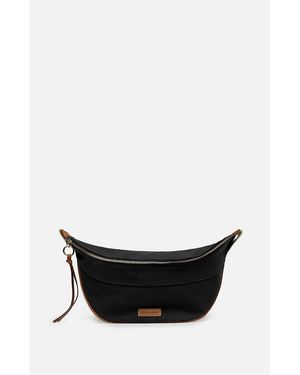 Vanessa Bruno Bolso riñonera de algodón, con cremallera - Negro