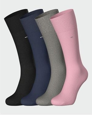 Eden Park Lote De 4 Calcetines Lisos Hasta La Rodilla. Talla. Color - Azul