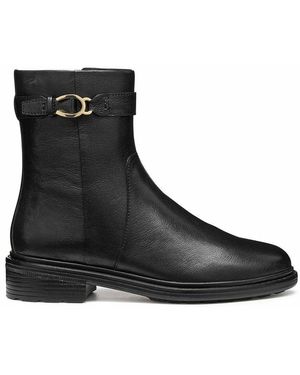 Geox Botines De Piel Transpirables Walk Pleasure. Talla. Color - Negro