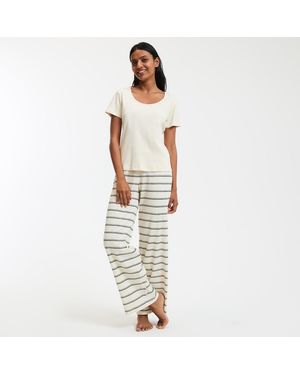 La Redoute Pijama de punto de canalé - Blanco