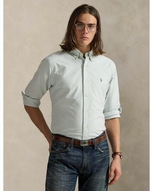 Polo Ralph Lauren Camisa recta custom fit de oxford - Gris
