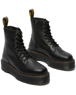 Dr. Martens Botas con plataforma Jadon III de piel Pisa - Negro