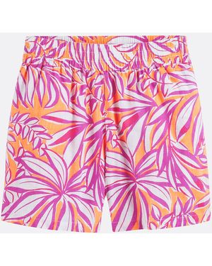 La Redoute Pantalón corto con cintura elástica, estampado de flores - Rosa
