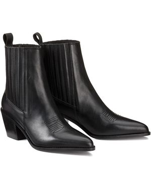 La Redoute Botines Cowboy De Cuero, Signature Doriane. Talla. Color - Negro