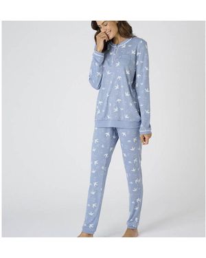 DAMART Pijama Thermolactyl. Talla. Color - Azul
