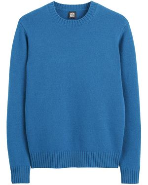 La Redoute Jersey de lana y cuello redondo de punto grueso - Azul
