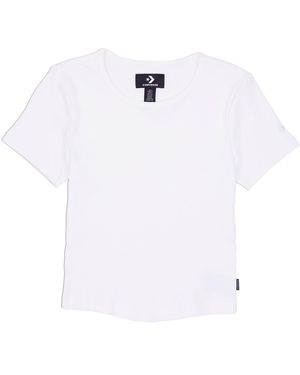Converse Camiseta de canalé - Blanco
