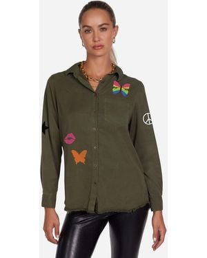 Lauren Moshi Sloane Rainbow Evil Eye - Green