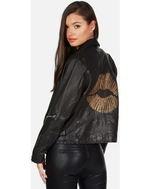 Lauren Moshi X Posey X Gold Chain Kiss - Black
