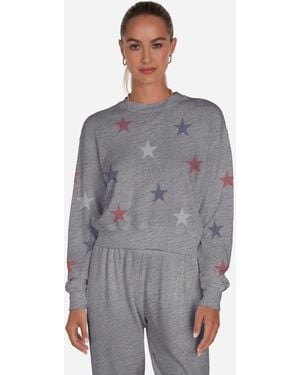 Lauren Moshi Spalding Mini Stripe Stars - Gray
