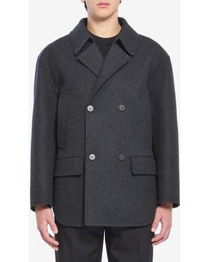 Fendi Wool Peacoat - Grey