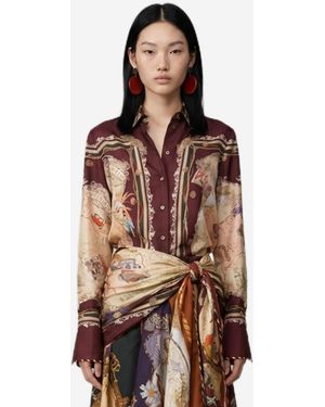 Zimmermann Valiant Twill Shirt - Brown