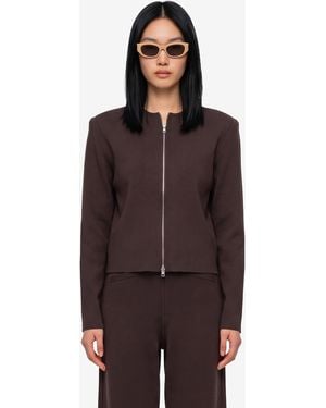 Frankie Shop Mael Padded Cardigan - Brown