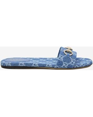 Gucci Slides With Horsebit - Blue