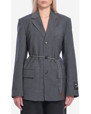 Alexander Wang Blazer With Decorative Chain - Grey