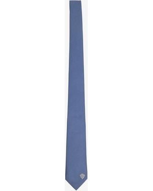 Gucci Cravatta Con Stemma - Blu