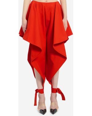 Alaïa Cotton Panel Trousers - Red