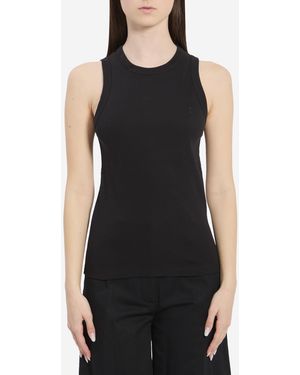 Saint Laurent Cassandre Tank Top - Black