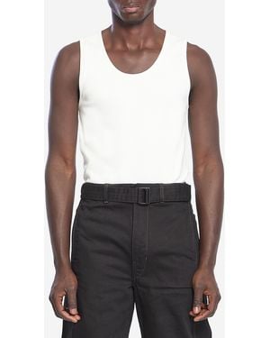 Lemaire Ribbed Tank Top - White