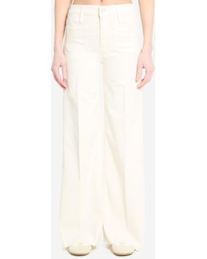 Mother The Patch Pocket Twister Fray Jeans - White